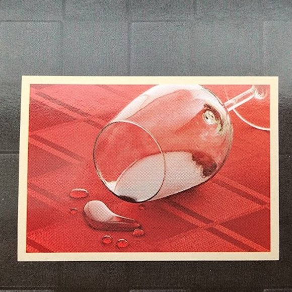 Wine Red Tablecloth Stainproof Dimensions. Size: 60" x 84" Oblong. - Picture 4 of 6